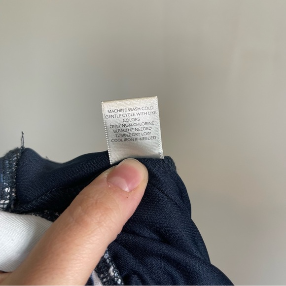 Christopher Banks Knit A Line Skort Size Small Skirt Shorts Blue Printed New - Picture 8 of 8